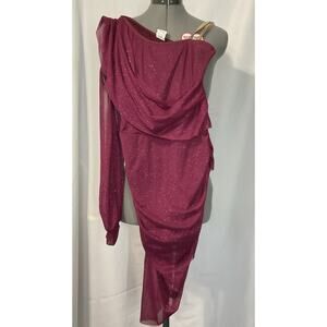 A Wish Come True 22952 Size SA Small Adult Dance Costume Maroon"Here With Me”